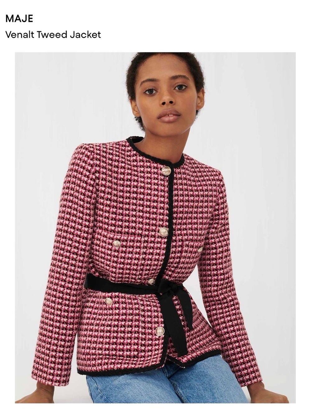 Maje Venault Tweed Jacket